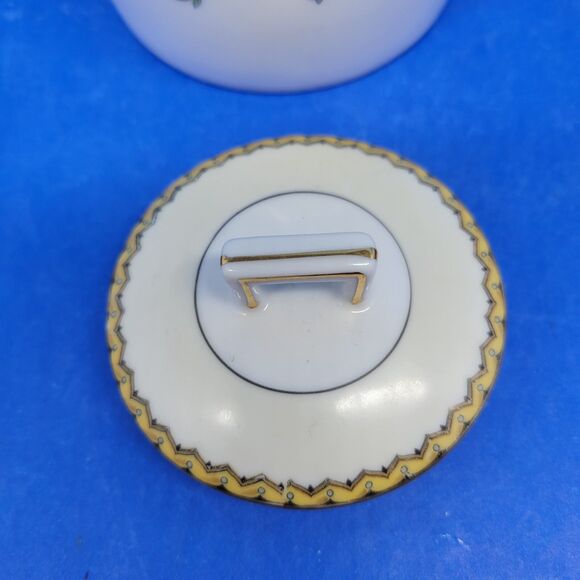 Noritake "M" Modjeska Creamer And Sugar Bowl With Matching Lid VGC c. 1920-1930s - Picture 12 of 16